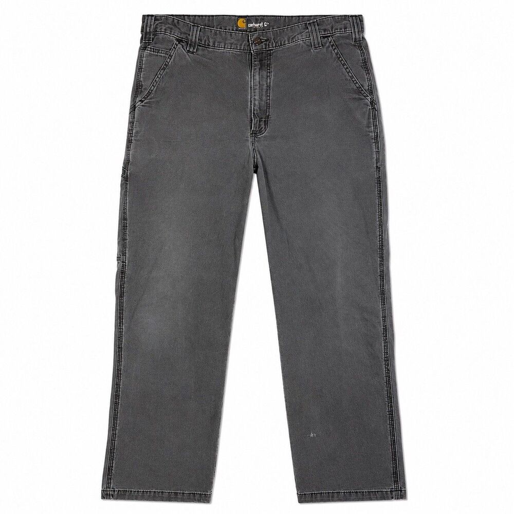 Carhartt Rugged Flex Rigby Mens 38x32 Gray Relaxed Fit Work Outdoor Pants